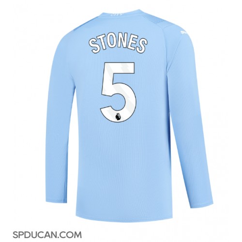 Muški Nogometni Dres Manchester City John Stones #5 Domaci 2023-24 Dugi Rukav